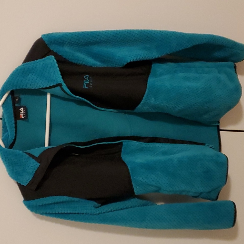Fila Sport Teal Faux Fur Jacket - Size S